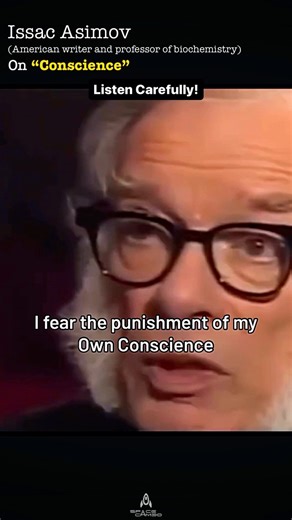 Issac Asimov On Conscience (What if there’s no more god?) One of the most wonderful reply we can’t deny! Follow @spacecameocommunity for more. #issacasimov #god #consciousness #conscience #living #science #religion #whatif #believe #explorepage | Space Cameo