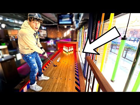 Playing A Puttshack High Tech Mini Golf Course w/ A Bowling Alley!