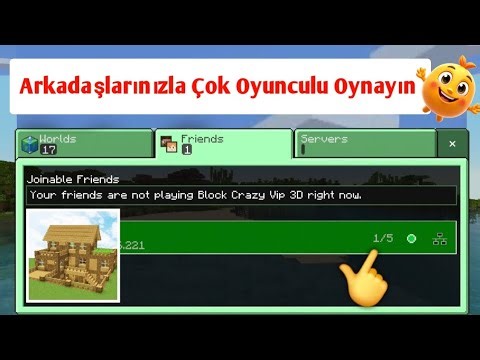 Block Crazy Robo World Craft'te Çok Oyunculu Mod Nasıl Oynanır? || Arkadaşlarınızla Oynayın