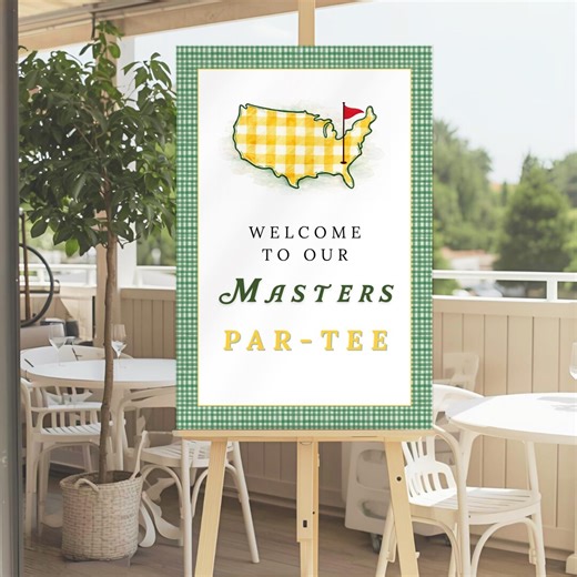 Masters Viewing Party Welcome Sign for Golf Tournament Custom Welcome Sign Masters Theme Golf Party Entrance Banner for Country Club Party - Etsy