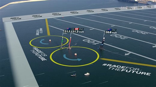 Timelapse of our come-from-behind win in Dubai last year 👌 | New Zealand SailGP Team