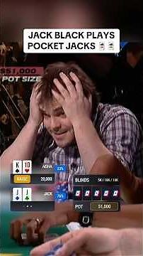 Jack Black Plays POCKET JACKS at WPT Celebrity Hollywood Home Game 🃏🃏 #WPT #poker #shorts