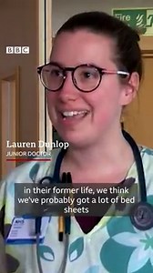 Meet the Shetland volunteers sewing scrubs for the NHS out of bed sheets. | BBC Scotland News