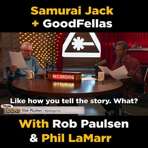 242K views · 1K reactions | "What is funny about it?" Well when you have Phil LaMarr & Rob Paulsen perform a scene from Goodfellas as Samurai Jack and Gilbert Godfrey, yeah, it's funny. Like a clown. See even more Talkin' Toons on Alpha. Sign up for your 30-day free trial at projectalpha.com. | Alpha | Facebook
