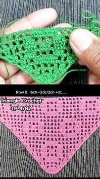 Easy Crochet Triangle Pattern #crochet #knitting #tutorial #beginners