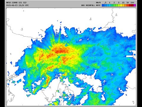 Radarska slika padavin nad Slovenijo, 1. januar - 30. junij 2015