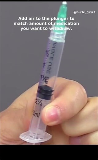 Inject Air Into a Vial for Medication Administration Nursing Tip #shorts#nursinglife#medicalstudent