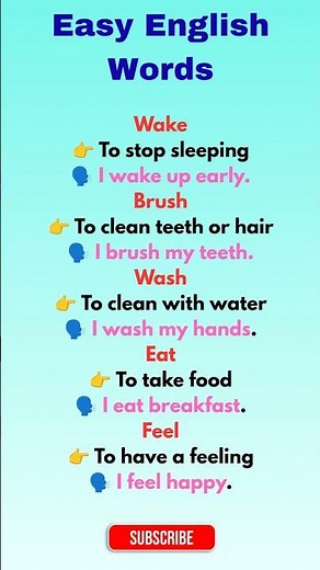 Easy English words|learn English simply|