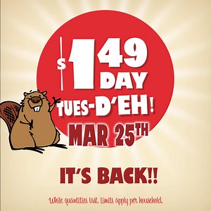 3.5K views · 229 reactions | We’re bringing back $1.49 Day, this Tuesday, March 25th at Save-On-Foods. | Save-On-Foods | Facebook