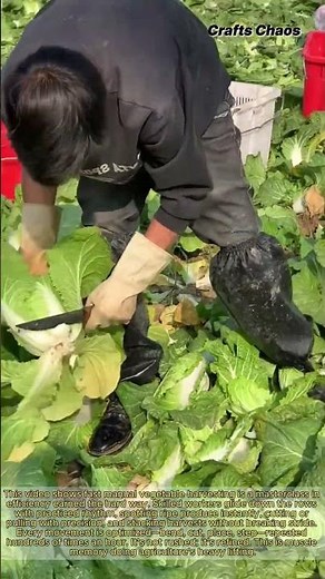 Incredible Farming Skills: Fast Manual Vegetable Harvesting in the Field