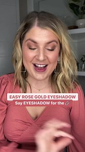 ✨EASY ROSE GOLD EYESHADOW✨Say EYESHADOW for the 🔗 and details so you can recreate this look! #rosegoldeyeshadow #easyeyeshadow #easyeyemakeup #falleyeshadow #eyeshadowtutorials | Chandler Kelley
