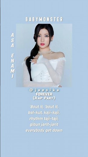 FOREVER - BABYMONSTER easy lyrics rap part | #babymonster #baemon #easylyrics #kpop #lyrics