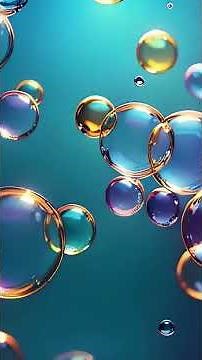 4K Floating bubbles, Relaxing Screensaver, Background Video