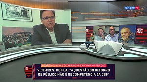315K views · 7.2K reactions | Vice do Flamengo, Rodrigo Dunshee explica decisão do clube de não se reunir com os outros 19 clubes da Série A para debater volta do público aos estádios: ''Quando o Flamengo estava desfalcado de cinco jogadores de Seleção, pediu a paralisação do Brasileiro e nenhum clube defendeu'' #SeleçãoSporTV | sportv | Facebook