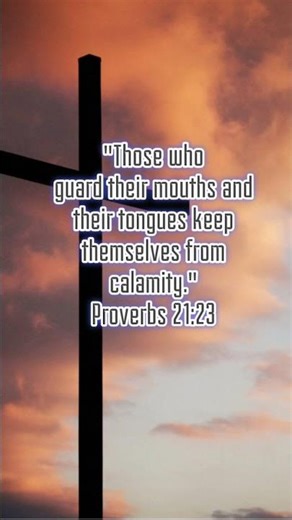 Proverbs 21:23 #bibleverse #godisgood #godisfaithful #jesuskinglord #mouth #tongue #calamity #jesus