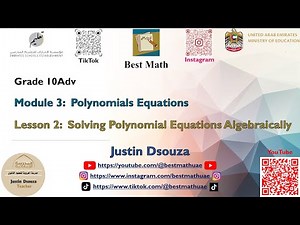 Solving Polynomial Equations Algebraically | Polynomials Equations |