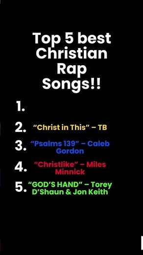 Ranking the Top 5 Best Christian Rap Songs #ChristianRap #Top5 #RapRanking #top5