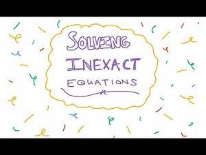 Solving Inexact ODE’s