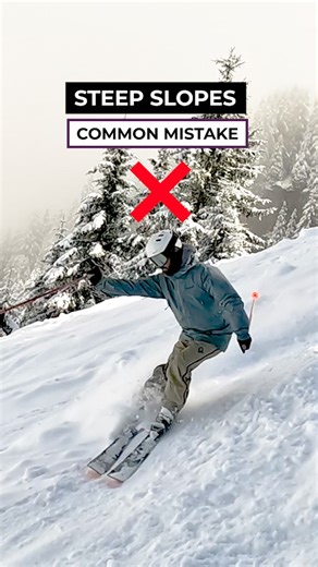 George the ski instructor | For control on steep slopes - we need to commit our body down the slope forwards into the next turn: 👉🏼 reaching the pole plant is a... | Instagram