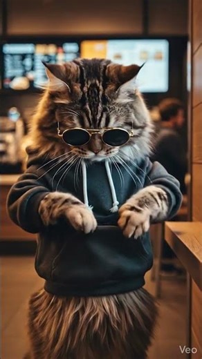 “POV: Cat Ordering Fast Food Like a Boss 😂🍔”