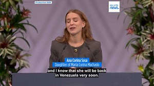 Machado's daughter accepts Nobel Peace Prize in Oslo on Venezuelan opposition leader's behalf