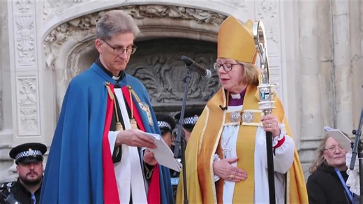 106th Archbishop of Canterbury blesses the city in Kent, UK