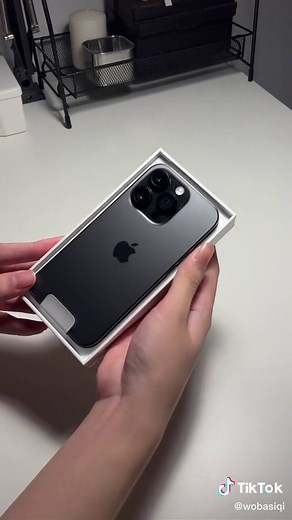 Unboxing the new iPhone 14 Pro in Space Black with 256GB 𖤐𖤐 [ #fyp ] 🍎