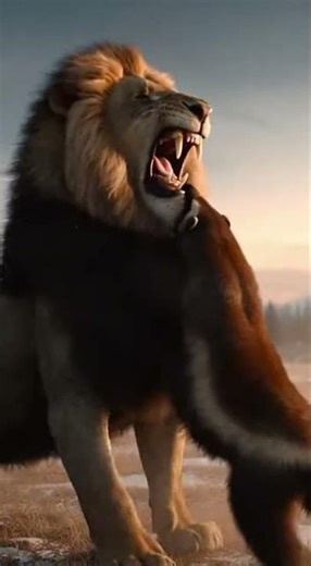 Epic Showdown Lion vs Wolverine in the Frozen Wild! 🦁❄️🦡