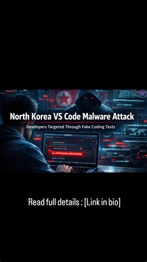 Cybe Infos | 🚨 Developers, this is critical. Stop scrolling. Hackers linked to North Korea are spreading malware through fake VS Code projects — often... | Instagram