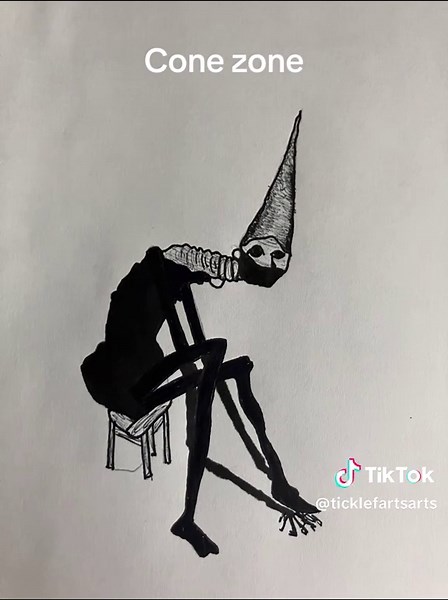 Analog Horror Drawings: Cones of Fear in Art