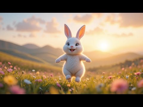 Little Bunny Hop Hop Song 🐰 | Fun Kids Song | Toddler Dance & Learning Animation