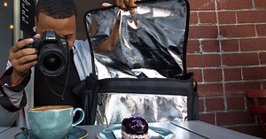 The Flash Bag is a Camera Bag with a Reflector Built Right In