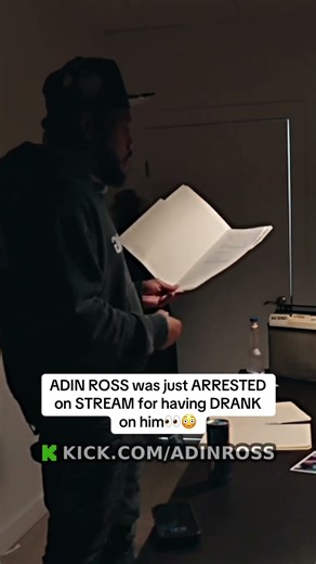 ADIN ROSS was just ARRESTED on STREAM for having DRANK on him👀😳 #adinross