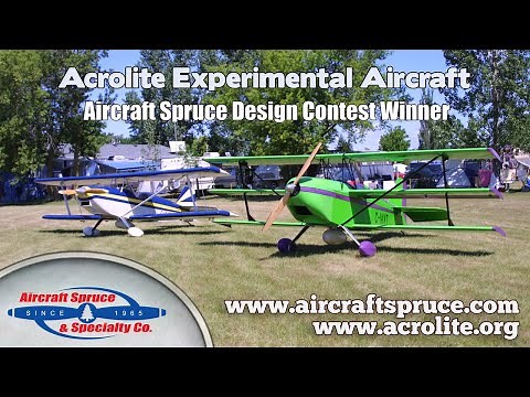 Acrolite 1B Biplane, Aircraft Spruce Design Winner, Acrolite 1T Tri Plane, plans built kits.