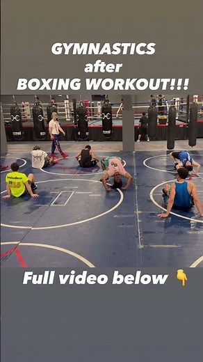 Gymnastics after Boxing Workout with Coach Mike!!! #shorts