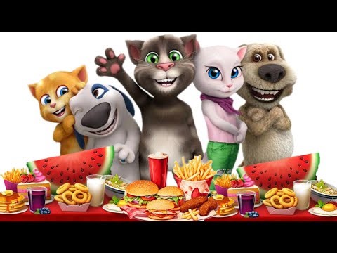 ASMR Talking My Tom Unexpected Guests To Share In The Food Reaction Funny Moments
