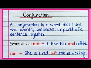 Definition of Conjunction with examples | What is Conjunction | Conjunction Definition