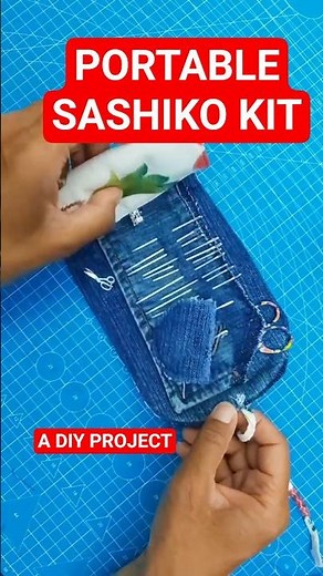 SASHIKO | Portable Sashiko Kit; a DIY project. #sashiko #sewingtips #DIY #sewingkit