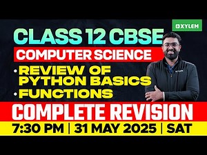 Plus Two CBSE Computer Science | Review Of Python Basics , Functions - Complete Revision