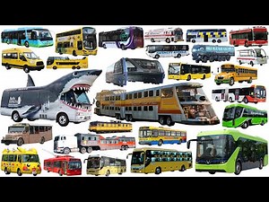 BIG BUS, Super Long Bus, Pokemon bus | Buses Collection - School Bus, City Bus, Coach, Police Bus