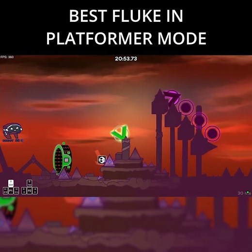 What is the best fluke in platformer mode? #geometrydash