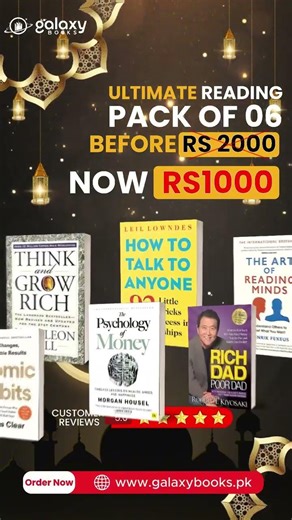 Ultimate Reading Pack of 6 Books Only Rs 1000 Best Motivational Books in Pakistan ⭐