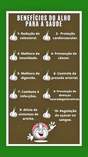Benefícios do alho para a saúde #saude