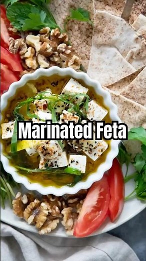 Marinated Feta in 5 Minutes — The Ultimate Mediterranean Appetizer! 🧀🌿