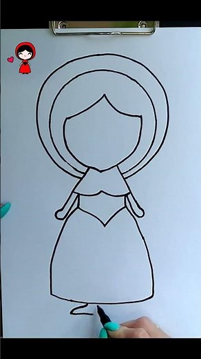How to Draw a Red Riding Hood | Red Riding Hood Drawing With Me #shorts
