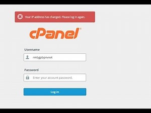 How to fix cpanel login error"Your IP address has changed. Please login again"
