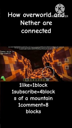 How nether and overworld are connected to each other in minecraft pe #minecraftpocketedition