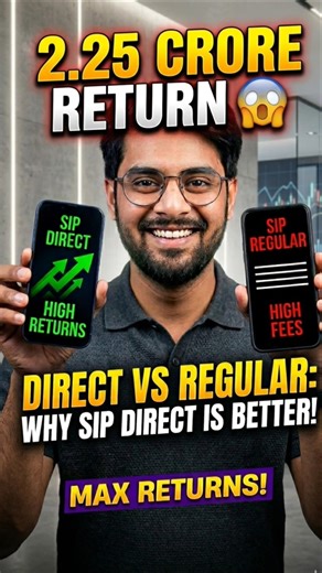 Regular SIP kyun band karein? Direct is Best! 🔥 #mutualfunds #stockmarket