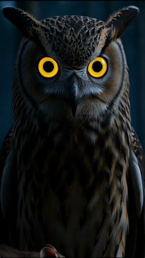 Great Horned Owl Night Hunt | Glowing Eyes in the Dark Forest 🌙🦉| #GreatHornedOwl#NightPredator