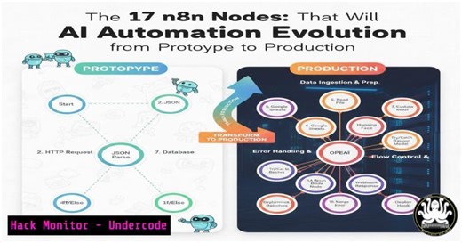The 17 n8n Nodes That Will Transform Your AI Automation from Prototype to Production + Video | UNDERCODE TESTING